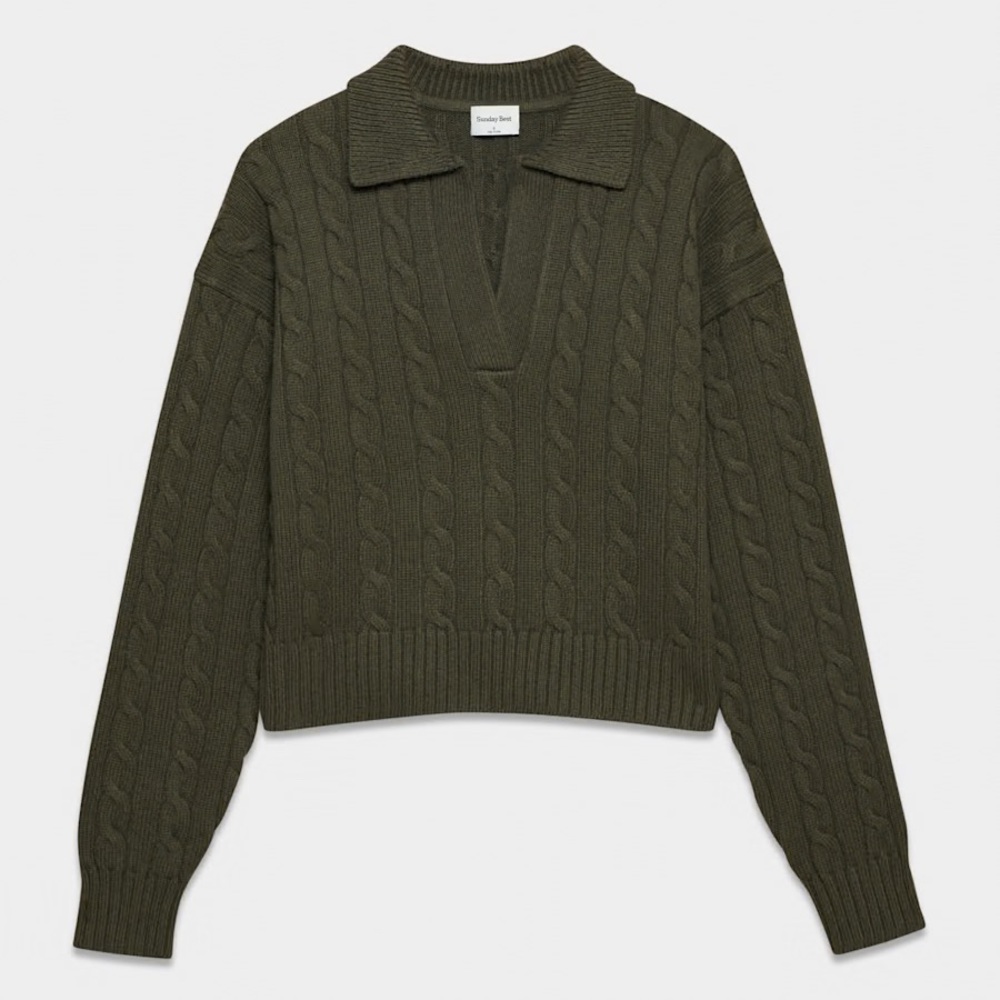 Aritzia Lotti Dark Olive Sweater